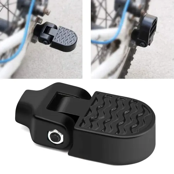 Image of Bike Pedals Aluminum Alloy Bicycle Rear Footrest Folding Non-slip Seat For Road Mountain 1 Pair