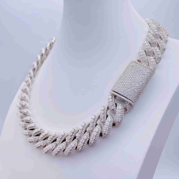 fine jewelry 20mm hiphop chain luxury lab diamond fully iced out vvs moissanite cuban link chain, Silver
fine jewelry 20mm hiphop chain luxury lab diamond fully iced out vvs moissanite cuban link chain, Silver