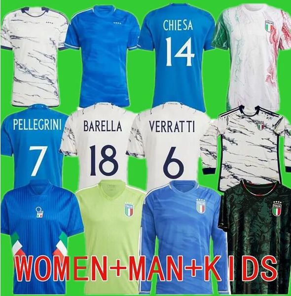 2023 2024 bonucci italys soccer jerseys home away 23 24 italia verratti men kids kit chiesa barella maglie da calcio chiellini pellegrini im, Black;yellow
2023 2024 bonucci italys soccer jerseys home away 23 24 italia verratti men kids kit chiesa barella maglie da calcio chiellini pellegrini im, Black;yellow