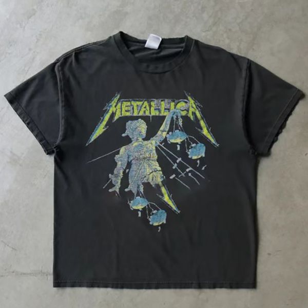 23ss new the '90s classic woman men's t-shirts vacation vintage washed band letter printed tee casual summer short sleeve fashion, White;black
23ss new the '90s classic woman men's t-shirts vacation vintage washed band letter printed tee casual summer short sleeve fashion, White;black