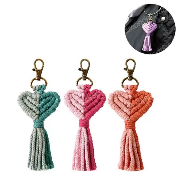vintage hand woven keychain creative heart shaped tassel keychains bag decoration pendant key chain valentine day gift keyring, Silver
vintage hand woven keychain creative heart shaped tassel keychains bag decoration pendant key chain valentine day gift keyring, Silver