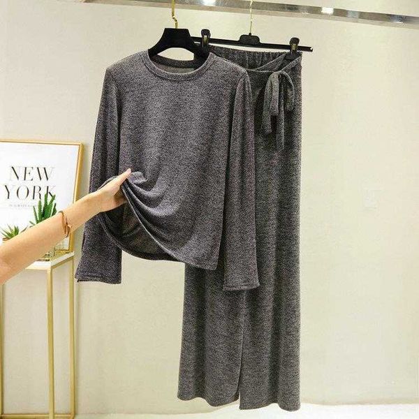 house casual lace up wide leg pants suit women fall loose plus size crew neck
house casual lace up wide leg pants suit women fall loose plus size crew neck