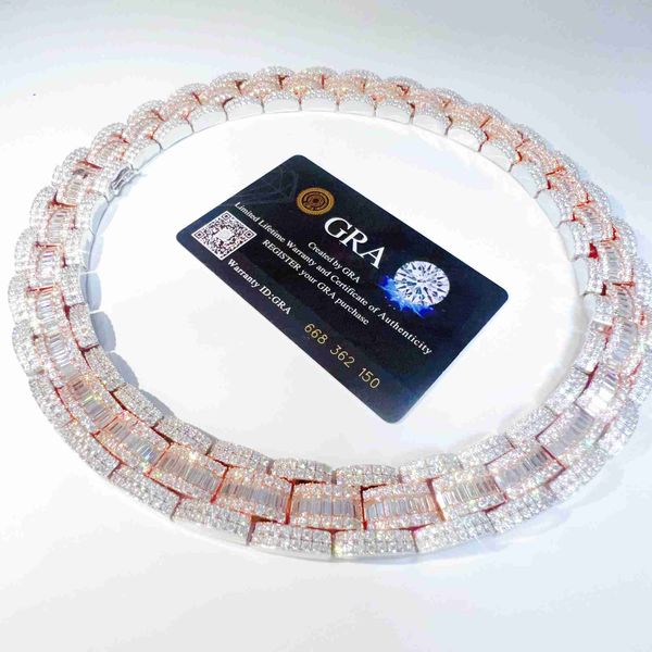 luxury shining jewelry pass diamond tester 13mm iced out vvs1 moissanite cuban link chain necklace, Silver
luxury shining jewelry pass diamond tester 13mm iced out vvs1 moissanite cuban link chain necklace, Silver