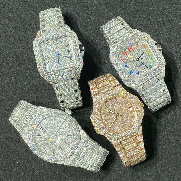 luxury mens watch for men movement watches designer watches moissanite vvs diamond man watch montre luxe iced out automatic watch women orol, Slivery;brown
luxury mens watch for men movement watches designer watches moissanite vvs diamond man watch montre luxe iced out automatic watch women orol, Slivery;brown