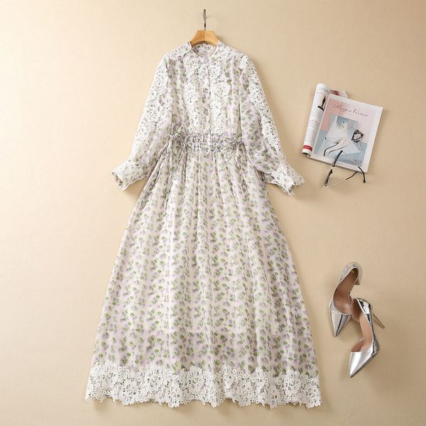 casual dresses european and american women's clothes 2023 spring new long sleeve hollowed out water-soluble floral print fashion dress, Black;gray
casual dresses european and american women's clothes 2023 spring new long sleeve hollowed out water-soluble floral print fashion dress, Black;gray