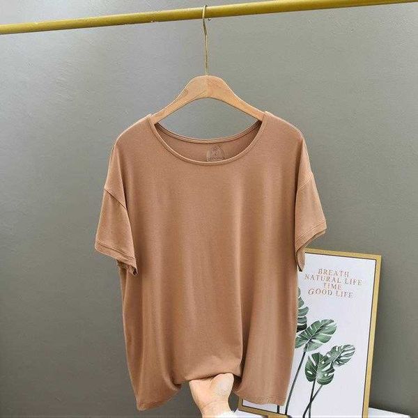 round neck short sleeve t shirt for women summer black bottoming womens style half, White
round neck short sleeve t shirt for women summer black bottoming womens style half, White