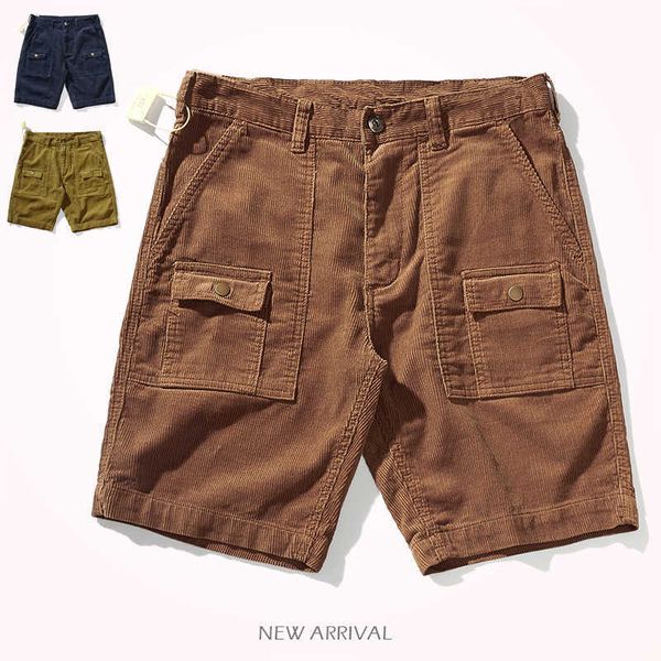 men's shorts summer japanese retro corduroy multi-pocket tooling fashion pure cotton washed old straight casual 5-point pants p230308, White;black
men's shorts summer japanese retro corduroy multi-pocket tooling fashion pure cotton washed old straight casual 5-point pants p230308, White;black