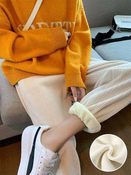 joggers women warm winter plush thick corduroy pants traf female casual korean style sweatpants harajuku loose harem trousers, Black;white
joggers women warm winter plush thick corduroy pants traf female casual korean style sweatpants harajuku loose harem trousers, Black;white