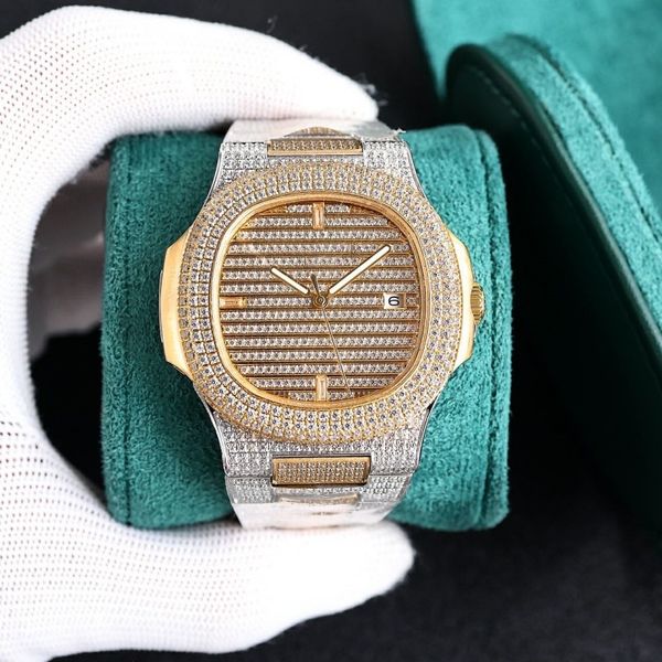 full diamonds mens watches 40mm automatic mechanical wristwatch diamond bezel waterproof wristwatches montre de luxe watches men, Slivery;brown
full diamonds mens watches 40mm automatic mechanical wristwatch diamond bezel waterproof wristwatches montre de luxe watches men, Slivery;brown