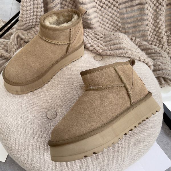 classic mini platform snow boot winter ankle boot for woman thick bottom genuine leather fashion snow boot warm suede shoe classical short keep warm Thick Booties, Antelope brown thick sole (4cm)
classic mini platform snow boot winter ankle boot for woman thick bottom genuine leather fashion snow boot warm suede shoe classical short keep warm Thick Booties, Antelope brown thick sole (4cm)