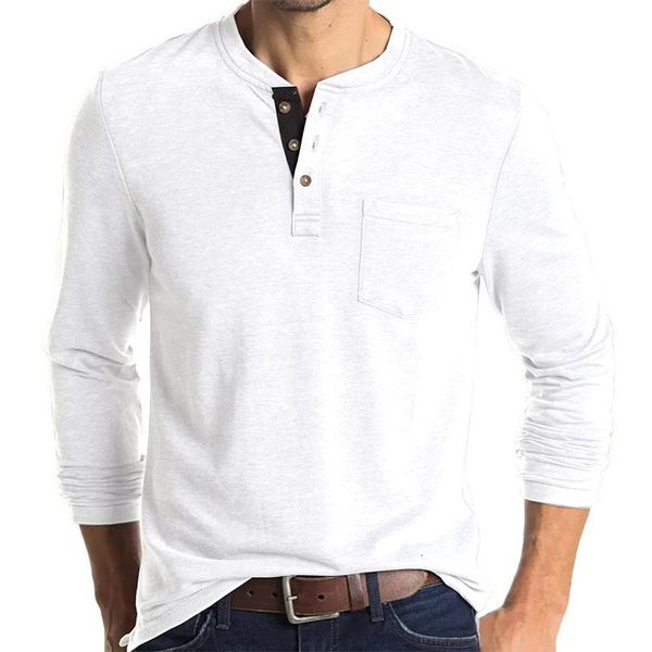 men's t-shirts shionfa men's henry neck long sleeve t-shirt solid casual single chest pocket soft and comfortable spring bottom 23, White;black
men's t-shirts shionfa men's henry neck long sleeve t-shirt solid casual single chest pocket soft and comfortable spring bottom 23, White;black
