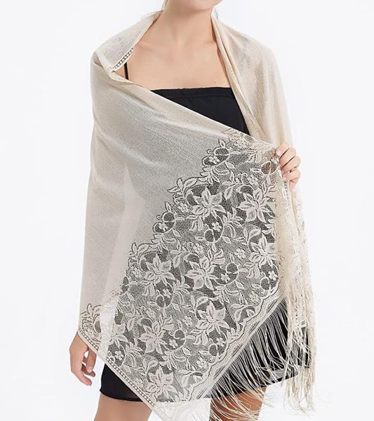 fashion tassels shawls wraps others apparel for evening dresses scarfs for women pashmina wedding formal shawl cover up, Black;white
fashion tassels shawls wraps others apparel for evening dresses scarfs for women pashmina wedding formal shawl cover up, Black;white