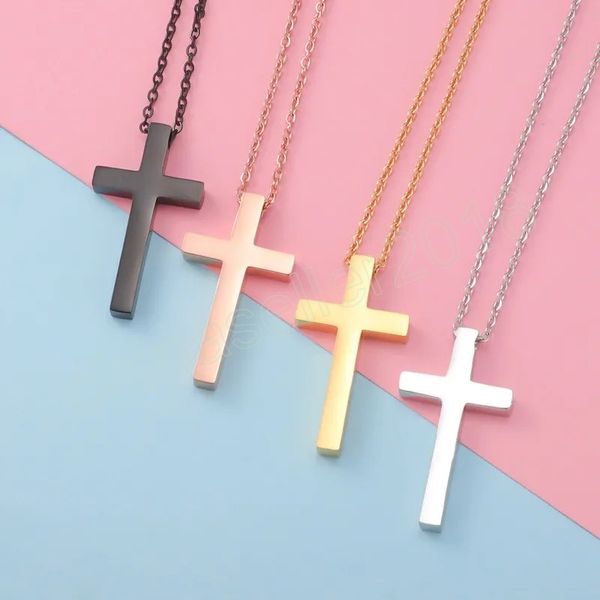 simple stainless steel cross pendant classic cross chain necklace for men women, Silver
simple stainless steel cross pendant classic cross chain necklace for men women, Silver