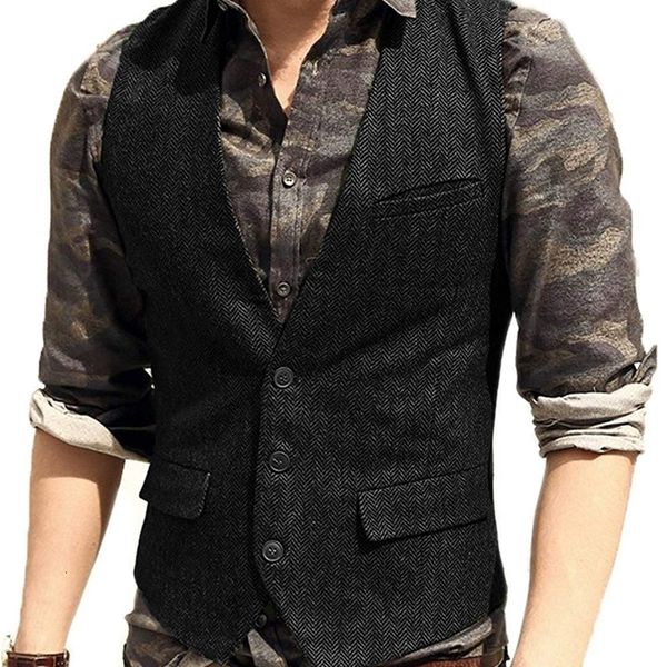 men's vests v-neck suit fashion formal slim fit business herringbone dress waistcoat for tuxedo wedding party 230331, Black;white
men's vests v-neck suit fashion formal slim fit business herringbone dress waistcoat for tuxedo wedding party 230331, Black;white