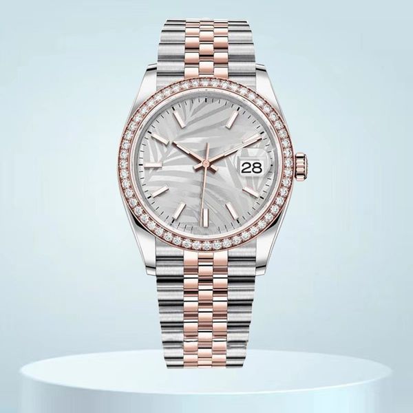 designer watches high quality watch women palm leaf Grey dial Diamond bezel 36mm 41mm couple moissanite watch 8215 auto movement Rose gold stainless steel watch, Sz20
designer watches high quality watch women palm leaf Grey dial Diamond bezel 36mm 41mm couple moissanite watch 8215 auto movement Rose gold stainless steel watch, Sz20
