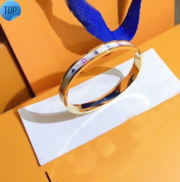new style bracelets women bangle luxury designer jewelry 18k gold plated stainless steel wedding lovers gift bangles accessories wholesale s, Black
new style bracelets women bangle luxury designer jewelry 18k gold plated stainless steel wedding lovers gift bangles accessories wholesale s, Black