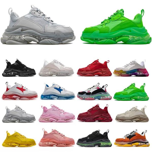 men women 17fw triple s dad shoes sneaker clear bubble bottom black red pink green yellow grey multi color old grandpa trainer sports sneake
men women 17fw triple s dad shoes sneaker clear bubble bottom black red pink green yellow grey multi color old grandpa trainer sports sneake
