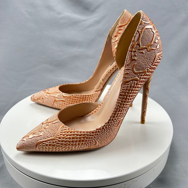 women red bottoms shoes fashion nude croc-effect embossed patern stiletto high heels ladies pointed toe printed slip on party pumps shoes wo, Black
women red bottoms shoes fashion nude croc-effect embossed patern stiletto high heels ladies pointed toe printed slip on party pumps shoes wo, Black