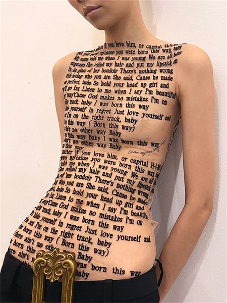 women's t-shirt tossy sleeveless printed slim high waist patchwork vintage figures print t-shirt for women see-through y2k 230403, White
women's t-shirt tossy sleeveless printed slim high waist patchwork vintage figures print t-shirt for women see-through y2k 230403, White