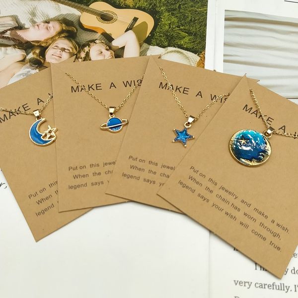 in bulk blue starry sky pendant necklaces clavicle chain dream planet star moon necklace jewelry gift accessories female, Silver
in bulk blue starry sky pendant necklaces clavicle chain dream planet star moon necklace jewelry gift accessories female, Silver