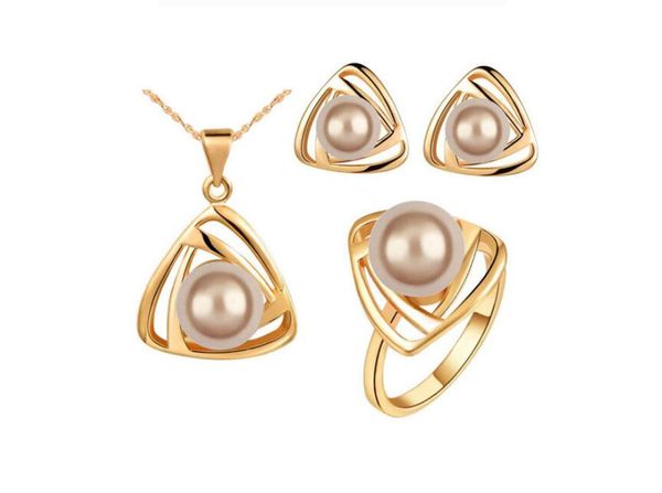 12sets/lot hollow triangle pendant necklace ear studs ring sets inlaid imitation pearl noble and elegant decorate adjeustable length valenti, Silver
12sets/lot hollow triangle pendant necklace ear studs ring sets inlaid imitation pearl noble and elegant decorate adjeustable length valenti, Silver