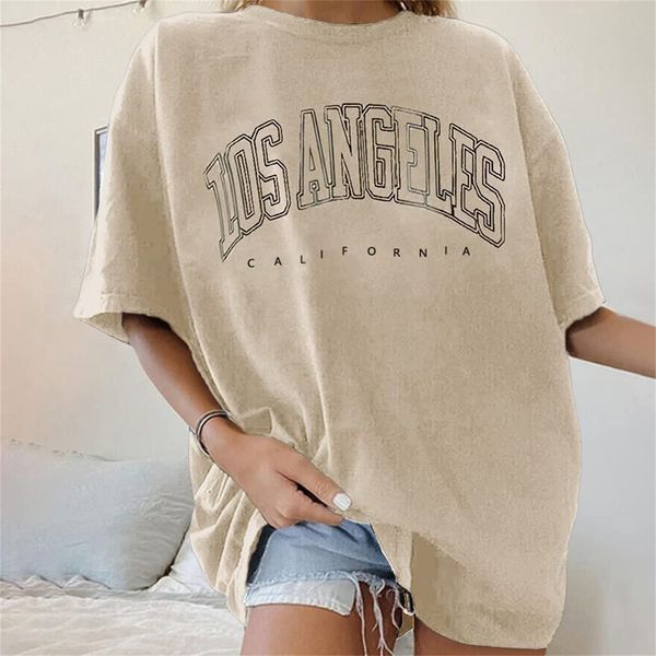 women's t-shirt fashion women's t-shirts los angeles letter prints t shirt women o-neck oversized loose short sleeve summer stree, White
women's t-shirt fashion women's t-shirts los angeles letter prints t shirt women o-neck oversized loose short sleeve summer stree, White