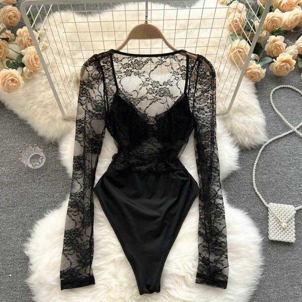 nxy transparent bodysuits women long sleeves chic jumpsuit square neck ladies thin club slim lace playsuits 230328, Black;white
nxy transparent bodysuits women long sleeves chic jumpsuit square neck ladies thin club slim lace playsuits 230328, Black;white