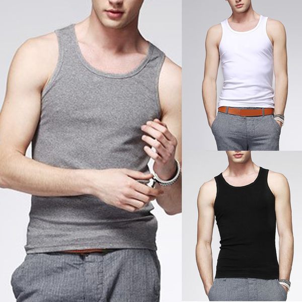 men' tank mens tanks summer cotton slim fit men underwear clothing bodybuilding undershirt fitness gym muscle tees training vest 2304, White;black
men' tank mens tanks summer cotton slim fit men underwear clothing bodybuilding undershirt fitness gym muscle tees training vest 2304, White;black