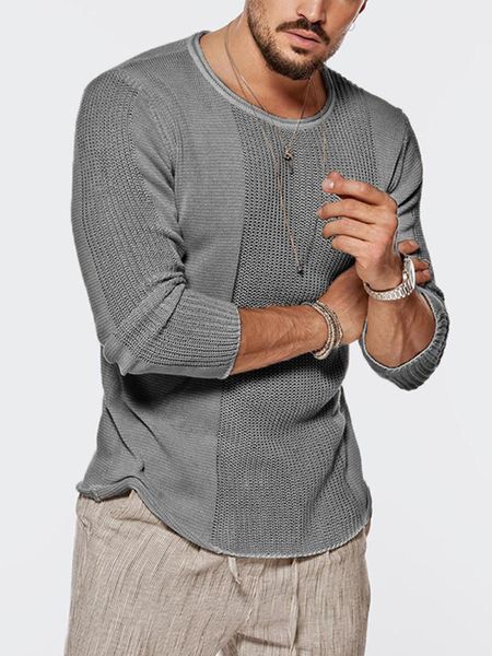 men's t-shirts classic solid men's knitted hollow lace o-neck gentleman loose daily long sleeve men's casual street clothing, White;black
men's t-shirts classic solid men's knitted hollow lace o-neck gentleman loose daily long sleeve men's casual street clothing, White;black