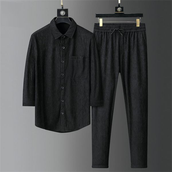 men's sportswear short sleeve shirt trousers suit summer casual fashion designer sportswear jogging breathable casual suit 02, Gray
men's sportswear short sleeve shirt trousers suit summer casual fashion designer sportswear jogging breathable casual suit 02, Gray