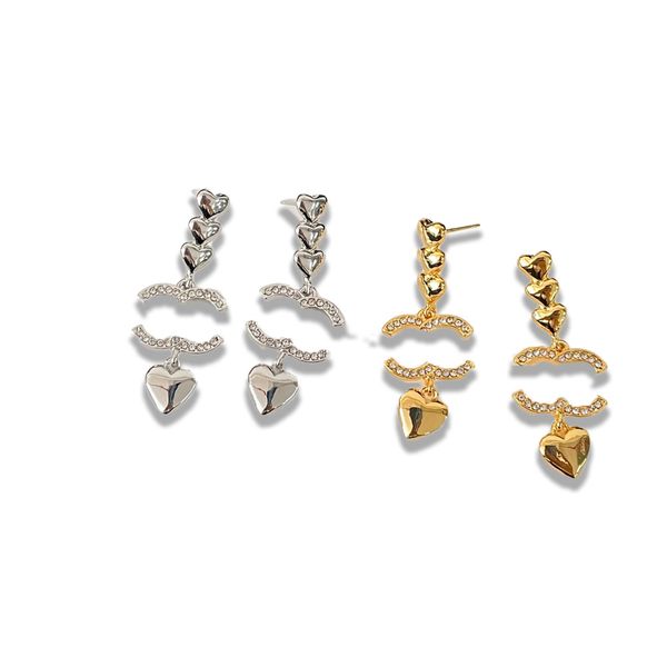 designer heart stud earrings for women brand gold plated doub letters fashion women temperament earring wedding jewerlry classic, Golden;silver
designer heart stud earrings for women brand gold plated doub letters fashion women temperament earring wedding jewerlry classic, Golden;silver