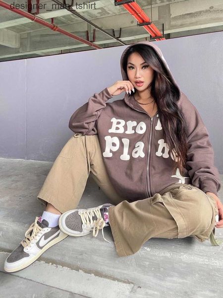 broken planet broken moon xiaozhongchao brand foam letter zipper sweater cardigan american casual loose men's and women's jacketxp, Black
broken planet broken moon xiaozhongchao brand foam letter zipper sweater cardigan american casual loose men's and women's jacketxp, Black