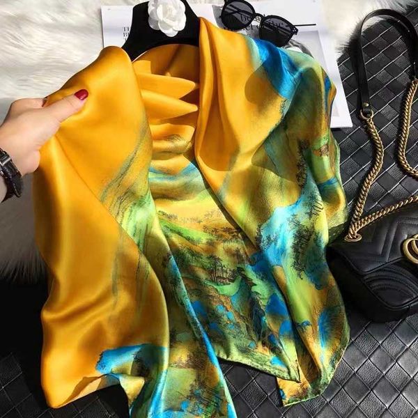 sarongs bysifa yellow green scarves bufandas female scarfs shawl fashion elegant satin square scarves fall winter brand silk scarf hijab p23, Blue;gray
sarongs bysifa yellow green scarves bufandas female scarfs shawl fashion elegant satin square scarves fall winter brand silk scarf hijab p23, Blue;gray