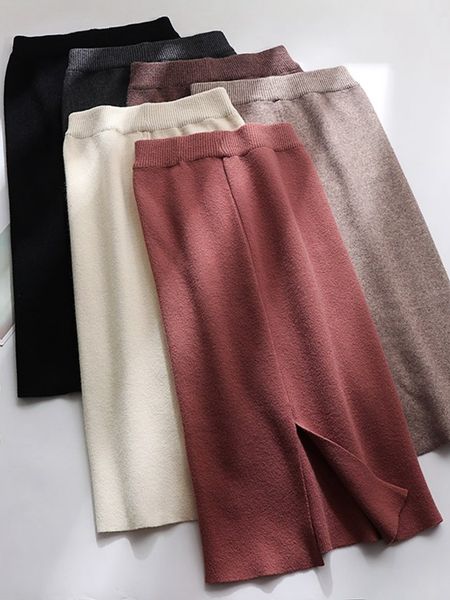 skirts gkfnmt women's knitted straight leather solid basic women's high waist knee long leather street clothing autumn and winter, Black
skirts gkfnmt women's knitted straight leather solid basic women's high waist knee long leather street clothing autumn and winter, Black