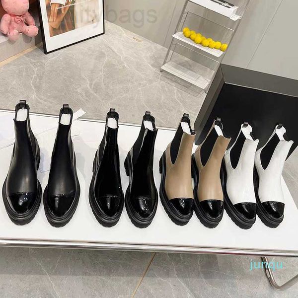 quality chelsea 2022-high boots thick soled leather overshoot combat color contrast low heel martin ankle luxury designer knight boots ccity, Black
quality chelsea 2022-high boots thick soled leather overshoot combat color contrast low heel martin ankle luxury designer knight boots ccity, Black