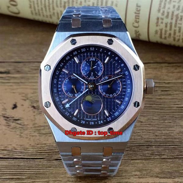 8 style watch 41mm perpetual calendar automatic mens watch 26574st blue dial two-tone stainless steel strap gents wat284j, Slivery;brown
8 style watch 41mm perpetual calendar automatic mens watch 26574st blue dial two-tone stainless steel strap gents wat284j, Slivery;brown