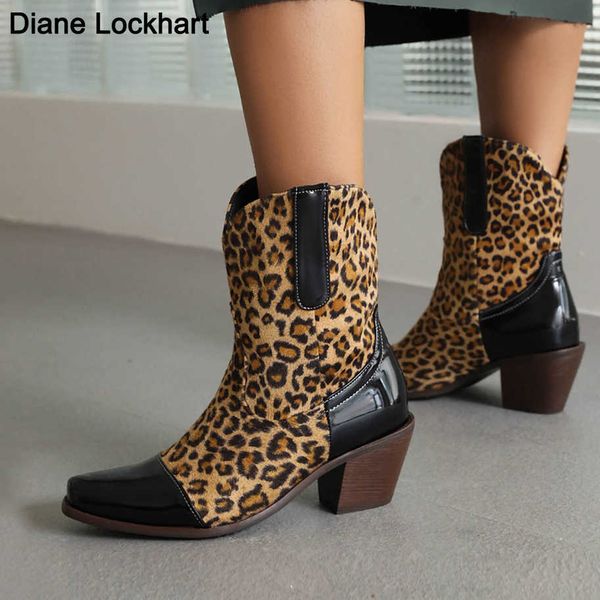 women patchwork western boots pointed toe cowboy ankle boots pull on short boot ladies 2022 fashion leopard purple botas mujer 230403, Black
women patchwork western boots pointed toe cowboy ankle boots pull on short boot ladies 2022 fashion leopard purple botas mujer 230403, Black