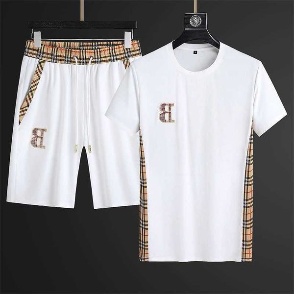 designer clothes legal copy burbrerys t shirt online store sports suit men's summer trend stripe plaid panel casual short sleeve capris, Gray
designer clothes legal copy burbrerys t shirt online store sports suit men's summer trend stripe plaid panel casual short sleeve capris, Gray