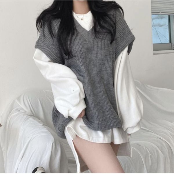 women's vests vintage knitted sweater tank women's loose korean fashion pullover tank ong sleeve jacquard college clothing two pie, Black;white
women's vests vintage knitted sweater tank women's loose korean fashion pullover tank ong sleeve jacquard college clothing two pie, Black;white