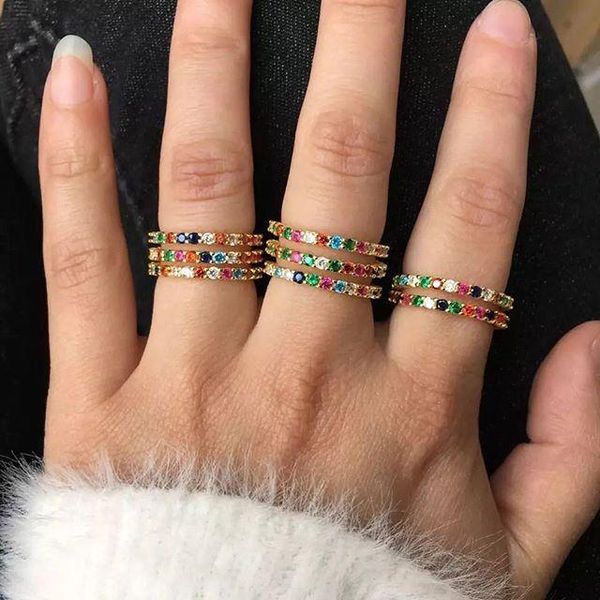 rings for women cluster design rainbow mini eternity band gold filled fashion lady finger size for wedding jewelrycluster, Silver
rings for women cluster design rainbow mini eternity band gold filled fashion lady finger size for wedding jewelrycluster, Silver