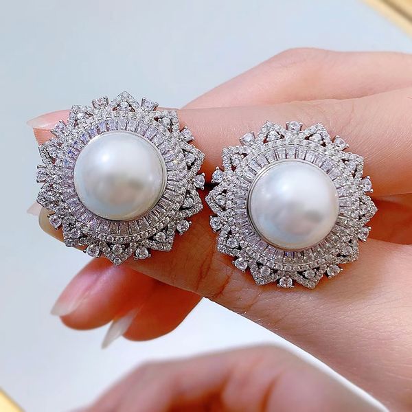 flower pearl diamond stud earring 100% real 925 sterling silver promise wedding earrings for women promise party jewelry gift, Golden;silver
flower pearl diamond stud earring 100% real 925 sterling silver promise wedding earrings for women promise party jewelry gift, Golden;silver