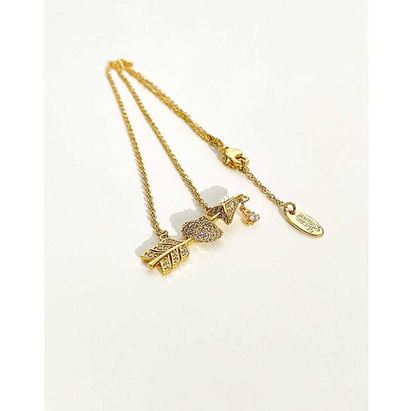 vivian cupid's arrow love saturn necklace niche design high sense temperament clavicle chain, Silver
vivian cupid's arrow love saturn necklace niche design high sense temperament clavicle chain, Silver