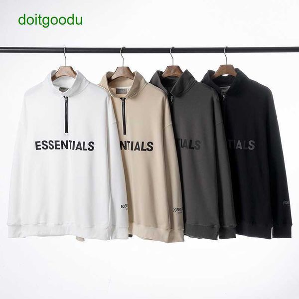 women and men's hoodies chaopai fosg double thread essen half zip letter stand neck high street pullover sweater men's and women&#, Black
women and men's hoodies chaopai fosg double thread essen half zip letter stand neck high street pullover sweater men's and women&#, Black