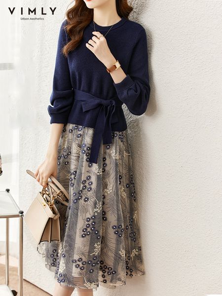 two piece dress vimly korean style outfits women spring sweater matching sets vintage lantern sleeve knit and mesh skirt two piece set 2304, White
two piece dress vimly korean style outfits women spring sweater matching sets vintage lantern sleeve knit and mesh skirt two piece set 2304, White
