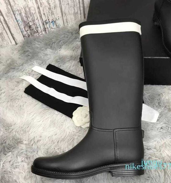 series boots designer mid-range rain boots printed design comfortable 008 ccity, Black
series boots designer mid-range rain boots printed design comfortable 008 ccity, Black