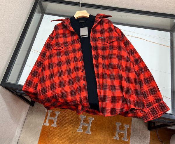 2023ss spring men's paris red plaid fake two piece shirts loose fit plaid shirts american hip hop men's and women's long slee, White;black
2023ss spring men's paris red plaid fake two piece shirts loose fit plaid shirts american hip hop men's and women's long slee, White;black