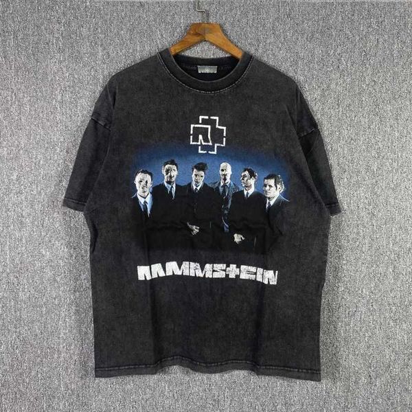 ins summer tide brand german chariot band printed short sleeve vintage washed used t-shirt tee unisex, White;black
ins summer tide brand german chariot band printed short sleeve vintage washed used t-shirt tee unisex, White;black