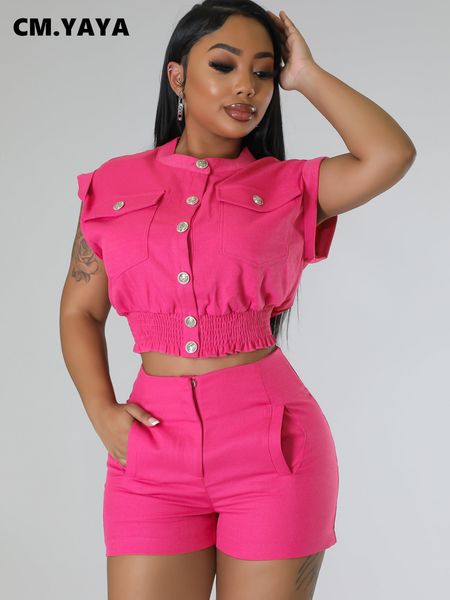 women's two piece pants cm.yaya fashion women's set single breasted pocket shirt and shorts suit vintage street two 2 piece set ou, White
women's two piece pants cm.yaya fashion women's set single breasted pocket shirt and shorts suit vintage street two 2 piece set ou, White