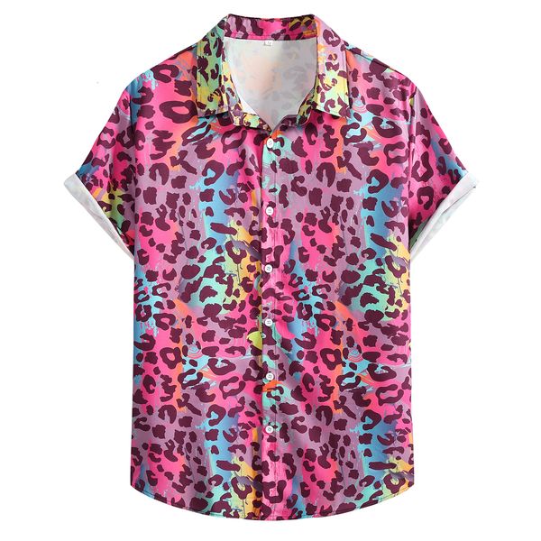 men's casual shirts mens colorful leopard floral hawaiian shirt short sleeve button down summer tropical beach male chemise xxl 230403, White;black
men's casual shirts mens colorful leopard floral hawaiian shirt short sleeve button down summer tropical beach male chemise xxl 230403, White;black