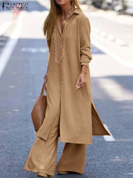women s two piece pant holiday 2 pcs pant sets zanzea fashion long sleeves shirts and trousers outfits autumn loose matching femme 230403, White
women s two piece pant holiday 2 pcs pant sets zanzea fashion long sleeves shirts and trousers outfits autumn loose matching femme 230403, White